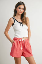 Load image into Gallery viewer, Red and White Bow Tank Top