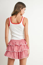 Load image into Gallery viewer, Red and White Bow Tank Top