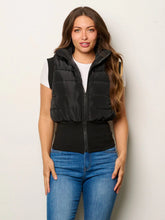 Load image into Gallery viewer, WOMEN'S SLEEVELESS ZIP UP PUFFER VEST