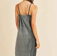 Load image into Gallery viewer, Blue Charcoal Pleated Dress
