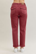 Load image into Gallery viewer, Judy Blue High Waisted Cuffed Burgundy

