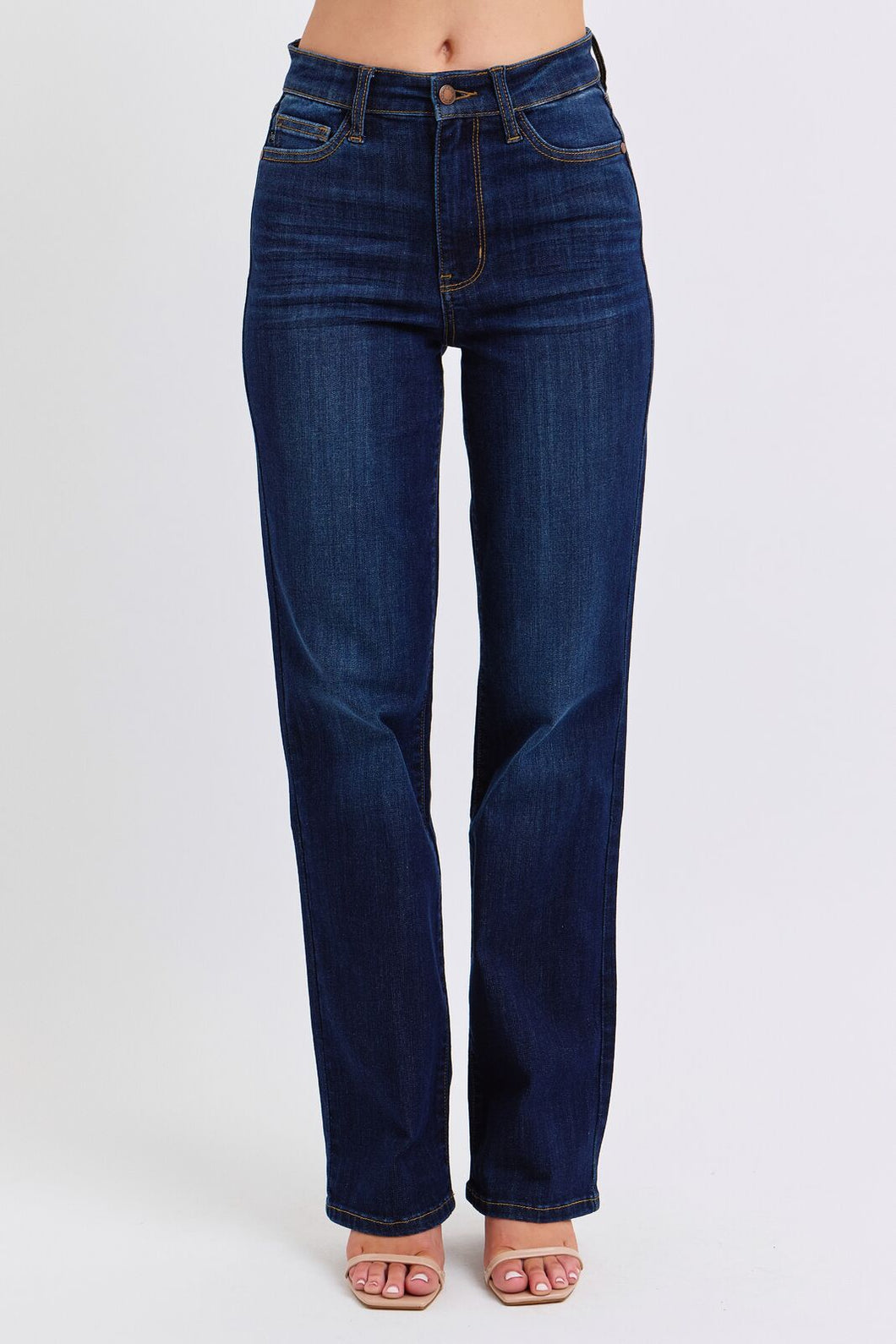 Judy Blue Dark Wash High Waisted Straight Leg
