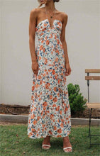 Load image into Gallery viewer, Long chiffon V-neck dress with big swing
