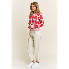 Load image into Gallery viewer, CUTE STRAWBERRY JACQUARD CASUAL PULLOVER SWEATER
