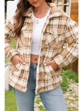 Load image into Gallery viewer, Sherpa Plaid Jacket
