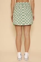 Load image into Gallery viewer, Checkered Denim Skirt
