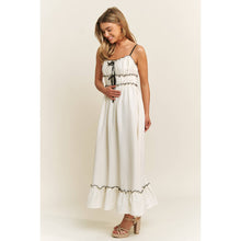 Load image into Gallery viewer, ROMANTIC SOFT COTTON WOVEN TANK MIDI DRESS
