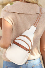 Load image into Gallery viewer, White Multi Zipped Street Casual Sling Bag
