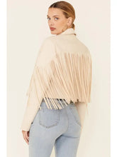 Load image into Gallery viewer, Fringed Suede Moto Jacket
