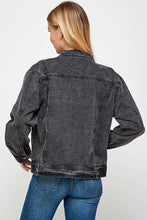 Load image into Gallery viewer, Women&#39;s Denim Jacket (Vintage Black)
