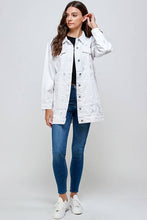 Load image into Gallery viewer, White Denim Jacket with Distressed
