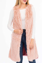 Load image into Gallery viewer, Fur Long Vest Styled Poncho
