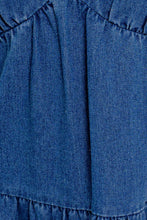 Load image into Gallery viewer, SPAGHETTI STRAP TIERED DENIM DRESS
