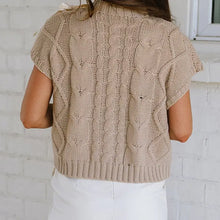 Load image into Gallery viewer, Cableknit Satin Bowknot Sweater
