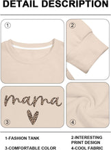 Load image into Gallery viewer, Mama Sweatshirt for Women Mama Letter Print Sweatshirts Mom Life Shirt Casual Pullover Tops
