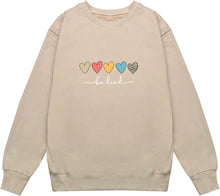 Load image into Gallery viewer, Women Long Sleeve Graphic Oversized Pullover Cute Drop Shloulder Sweatshirts
