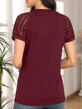 Load image into Gallery viewer, Womens Short Sleeve Tops Summer Tshirts Casual 2025 Cute Ruffle Crewneck Trendy Fashion Dressy Cute Work Outfits
