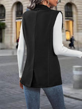 Load image into Gallery viewer, Women&#39;s Lapel Neck Button Down Blazer Vest Work Office Sleeveless Jacket
