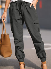 Load image into Gallery viewer, Women&#39;s Cargo Sweatpants 2025 Lightweight Drawstring Hiking Pants Workout Running Trousers with Pockets
