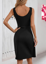 Load image into Gallery viewer, Womens Summer Dresses 2025 Sleeveless Boat Neck Backless Tie Waist Mini Dress 2025 Y2K Casual Party Club Outfits
