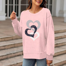 Load image into Gallery viewer, Women&#39;s Heart Graphic Pullover Sweatshirt Casual Long Sleeve Top for Everyday Wear

