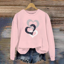 Load image into Gallery viewer, Women&#39;s Heart Graphic Pullover Sweatshirt Casual Long Sleeve Top for Everyday Wear
