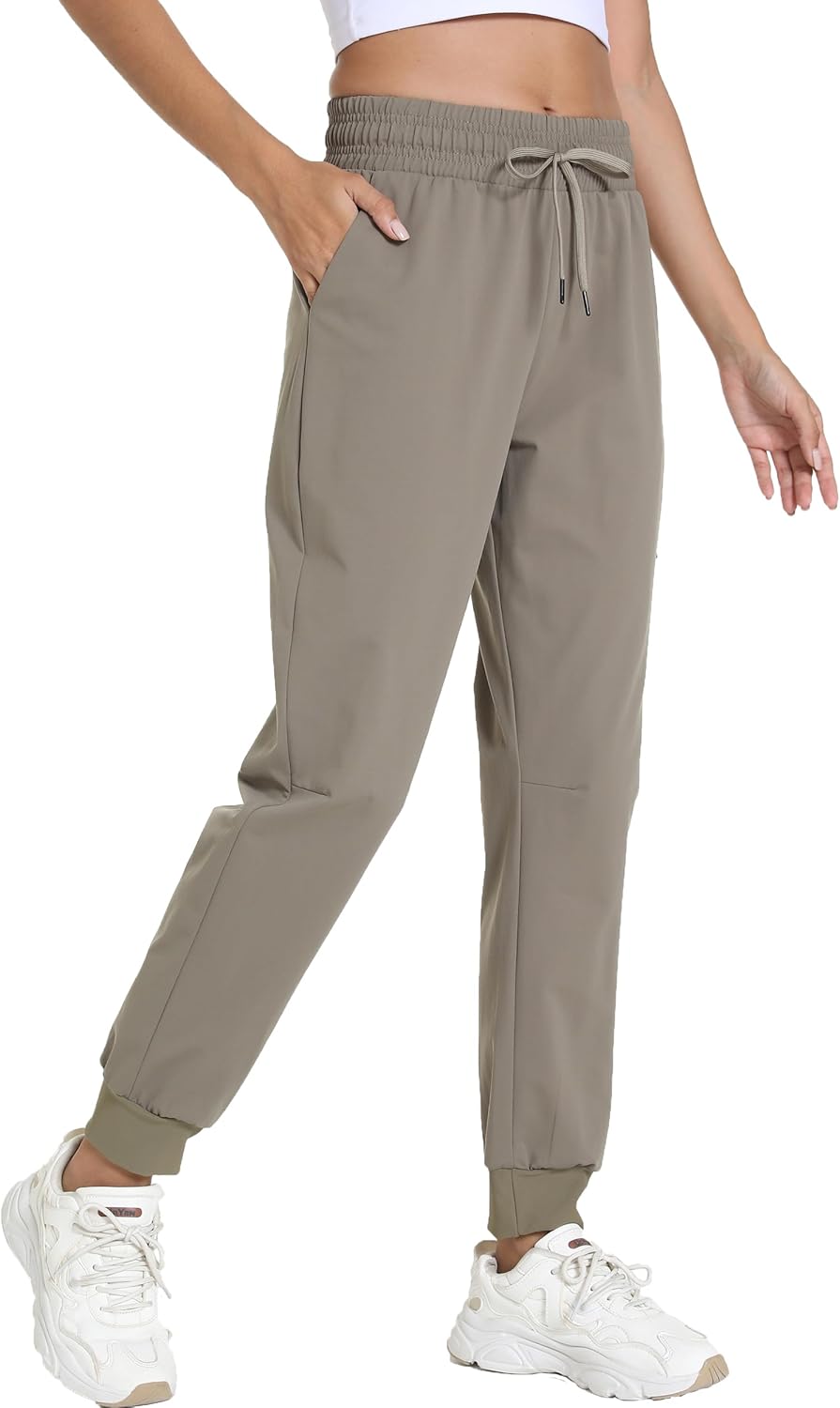 Womens Joggers with Pockets Lightweight Quick Dry Soft Athletic Workout Pants for Yoga Gym Running Travel