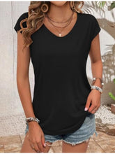Load image into Gallery viewer, Womens Tank Tops Cap Sleeve U Neck Tops Summer Casual Clothes Loose Fit Basic T Shirts

