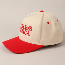 Load image into Gallery viewer, God Bless America Embroidered Two-Tone Canvas Cap
