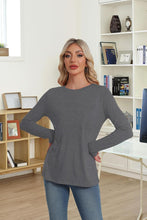 Load image into Gallery viewer, Women Long Sleeve Crewneck Slim Fit Shirts Basic Tee Tops 2025 Business Casual T-Shirt Going Out Workout Outfits

