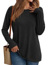 Load image into Gallery viewer, Women Long Sleeve Crewneck Slim Fit Shirts Basic Tee Tops 2025 Business Casual T-Shirt Going Out Workout Outfits
