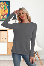Load image into Gallery viewer, Women Long Sleeve Crewneck Slim Fit Shirts Basic Tee Tops 2025 Business Casual T-Shirt Going Out Workout Outfits

