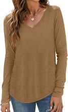 Load image into Gallery viewer, Long Sleeve Shirts for Women Business Casual Tops Fall Fashion Outfits Basic Workout Tees Beach Vacation Clothes 2025
