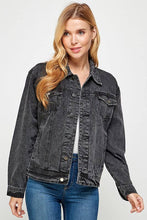 Load image into Gallery viewer, Women&#39;s Denim Jacket (Vintage Black)
