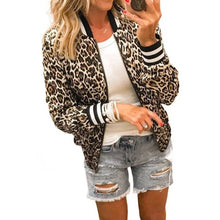 Load image into Gallery viewer, Printed Zip Up Long Sleeves Bomber Jacket
