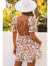 Load image into Gallery viewer, Floral Print Backless Mini Dress
