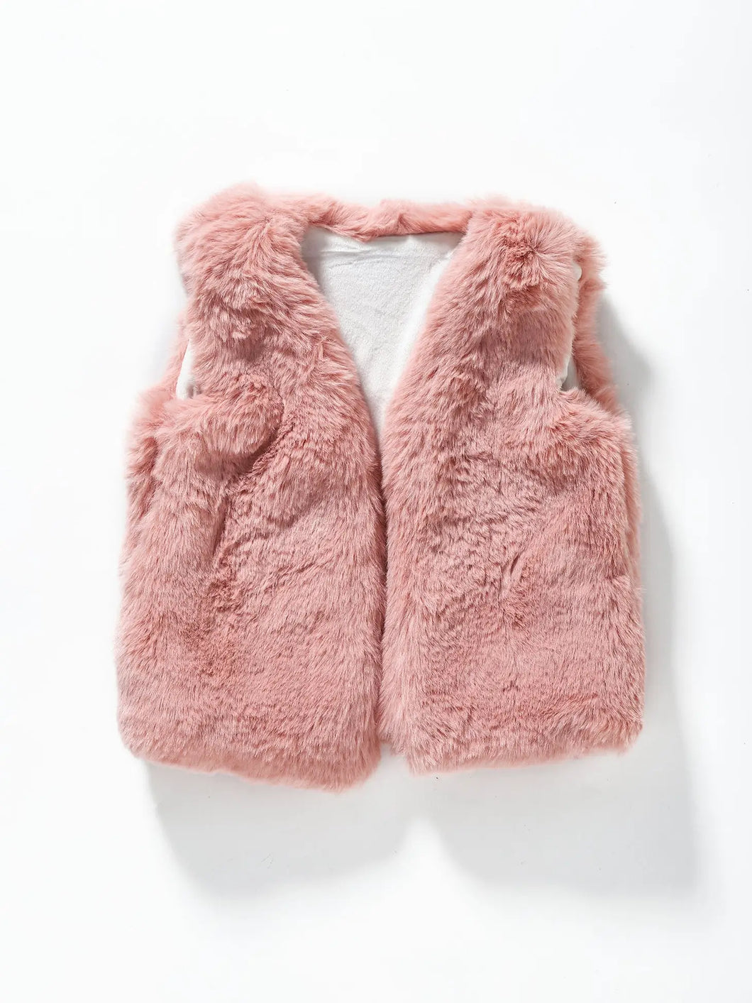 Pink Fur Toddler Vest