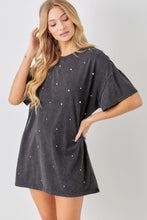 Load image into Gallery viewer, Rhinestone T- Shirt Dress
