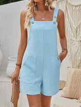 Load image into Gallery viewer, Sleeveless Jacquard Pocket Bib Jumpsuit
