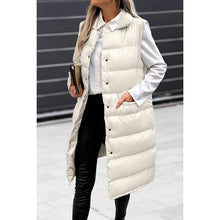 Load image into Gallery viewer, Solid Button Down Puff Vest Padded Jacket
