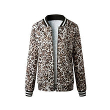 Load image into Gallery viewer, Printed Zip Up Long Sleeves Bomber Jacket
