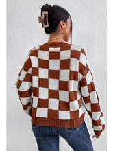 Load image into Gallery viewer, Plaid Knit Sweater
