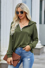 Load image into Gallery viewer, Solid Lace Trim Long Sleeve Loose Hoodie
