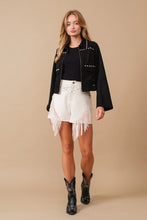 Load image into Gallery viewer, Black Suede Studded Jacket
