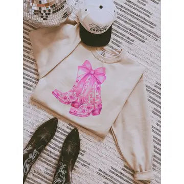 Coastal Boot Print Crew Neck
