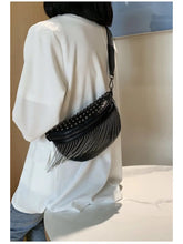 Load image into Gallery viewer, Fringe Studded Bum Bag
