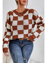 Load image into Gallery viewer, Plaid Knit Sweater
