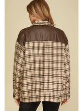 Load image into Gallery viewer, Plaid Long Sleeve Contrast Shacket

