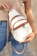 Load image into Gallery viewer, White Multi Zipped Street Casual Sling Bag
