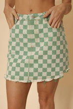 Load image into Gallery viewer, Checkered Denim Skirt
